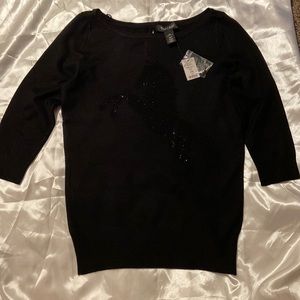 NWT WHBM Embellished Horse Sweater Size XS